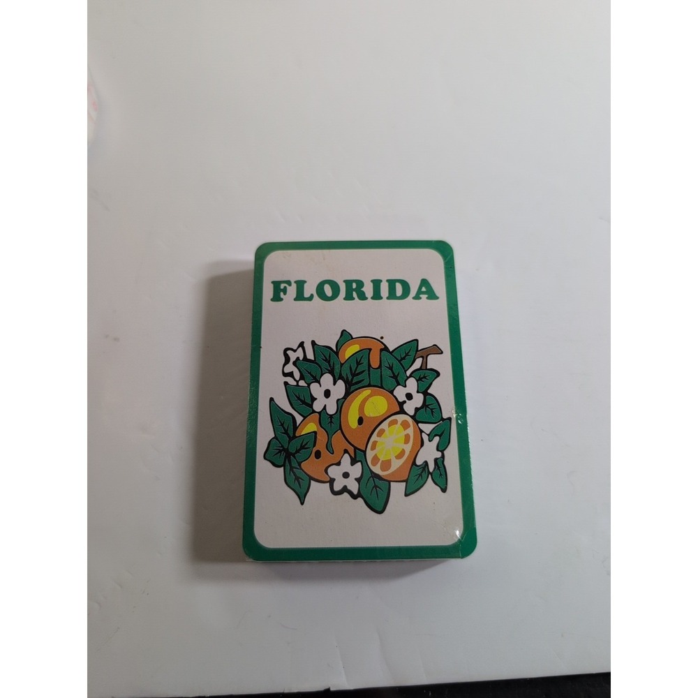 Vintage Florida Souvenir Playing Cards Oranges Print New